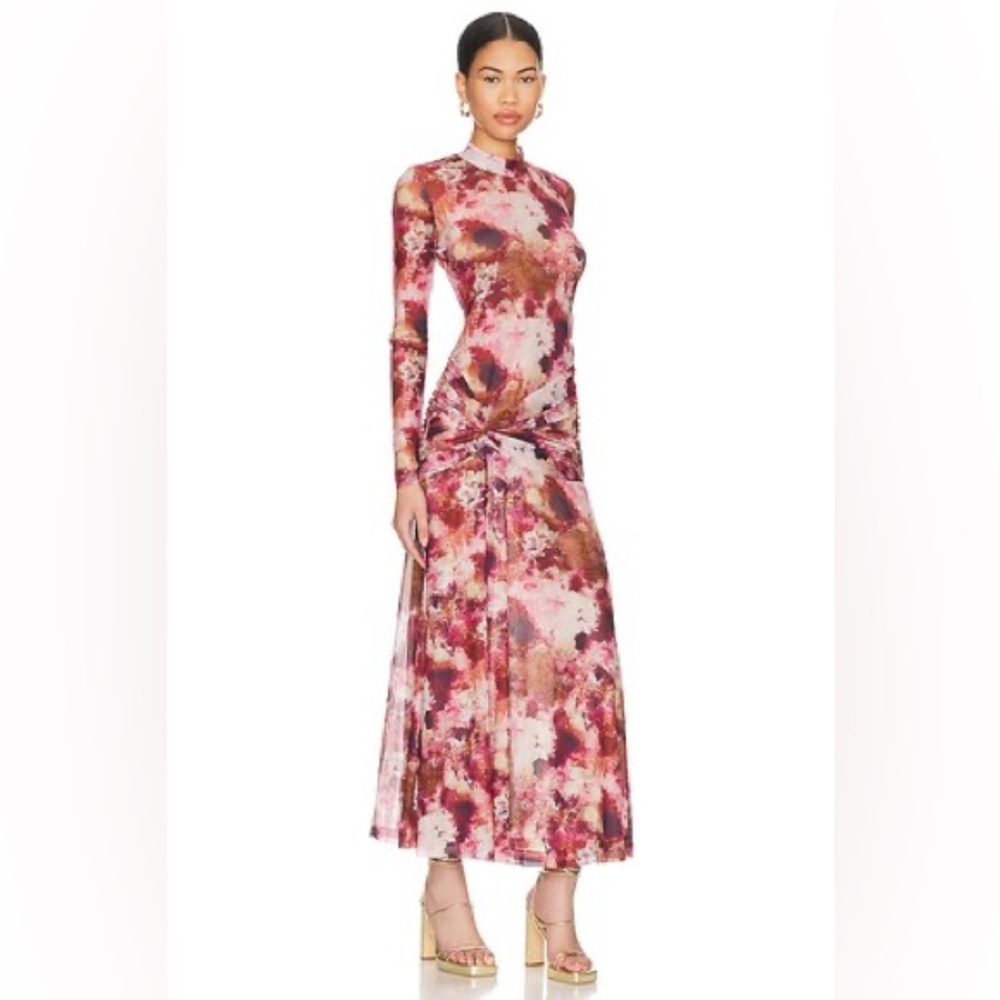NWT Bardot Lea Tie Dye Mesh Long Sleeve Dress Extra Small - Picture 6 of 15